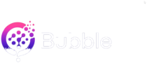 bubble logo white text
