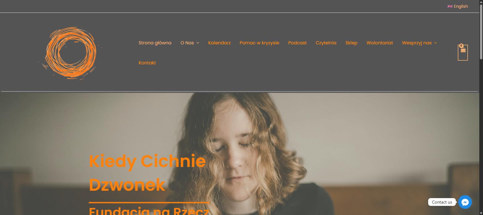 Fundacja Kiedy Cichnie Dzwonek - website screenshot