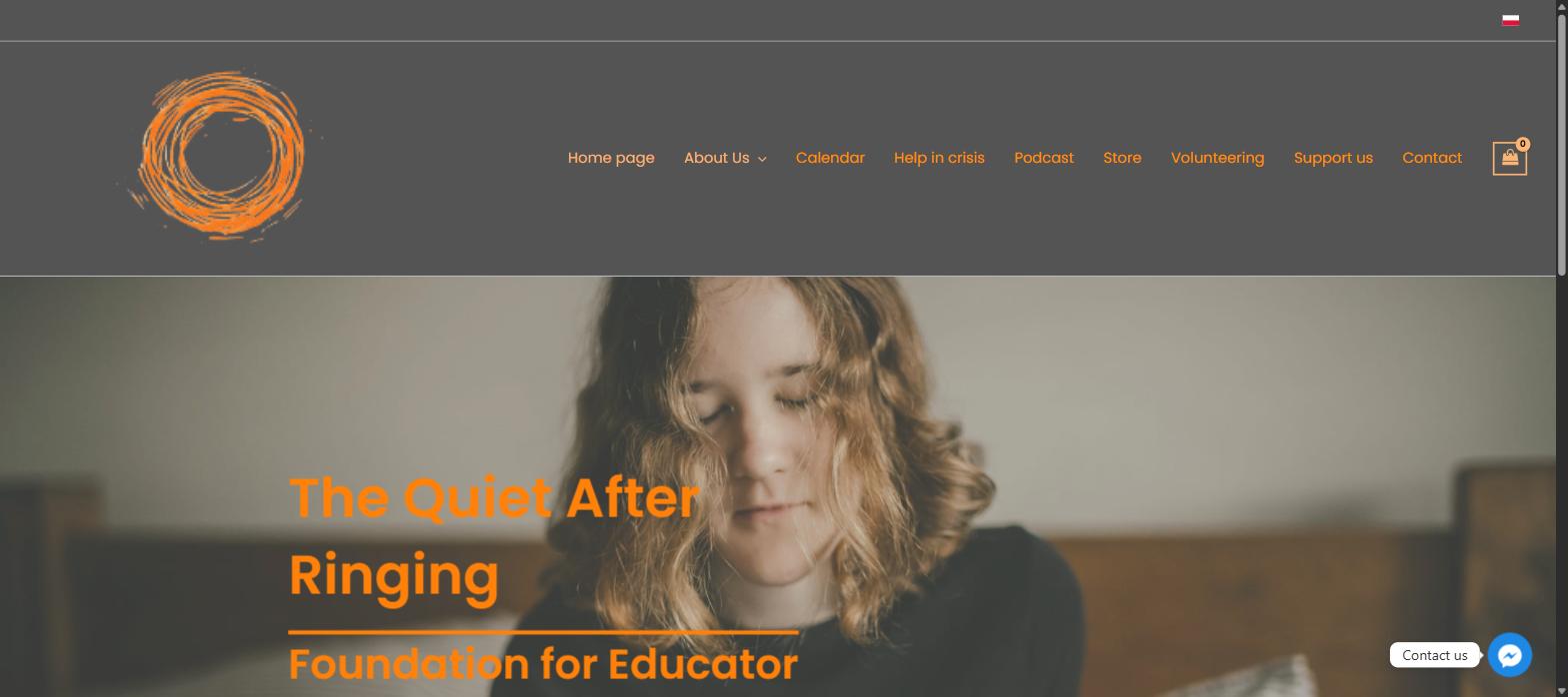 Quiet After Ringing - website screenshot